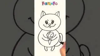 How to Draw Bad Cat I Cartoon Cat #Shorts