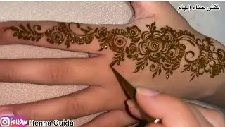 نقش هندي سهل وخفيف للمبتدئات ❤️