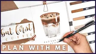 September 2021 Bullet Journal Setup PLAN WITH ME - Coffee Theme