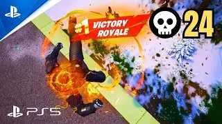 24 Eliminations Solo Zero Build – NEW Fortnite Chapter 7 (PS5 Controller)