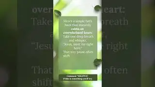 A simple faith hack that instantly calms an overwhelmed heart...