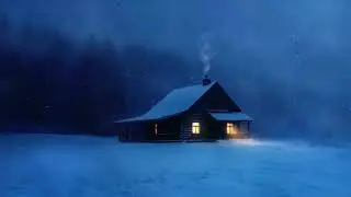 ❄️ Peaceful Snowfall Night &ndash; Cozy Cabin, Winter Ambience & Relaxing Snow Sounds (2 Hours) ❄️