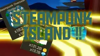 GETTING OP BY GOING TO STEAMPUNK ISLAND IN BLADE THROWING SIMULATOR !! (ROBLOX)