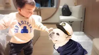 【旅vlog】愛犬と子供を連れて初めての船旅‼︎船の上での生活が快適すぎた…
