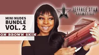 Jeffree Star Cosmetics | MINI NUDES BUNDLE VOL. 2 on BROWN skin | PERFECT Christmas Gift!