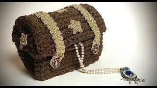 Schatztruhe als Schmukkästchen#häkeln #petraperle #haekelanleitung #hakel #crochet #handmade #diy