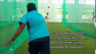 Bowl Wicket Taking Inswing Deliveries using Spingball & Speedarm