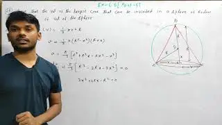 Class 12 maths chapter- 6 Ex-6.5 Q-23 :Prove volume of largest cone inscribed in a sphere radius R.