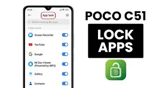 How to Set App Lock in Poco C51 - Apps Lock Setting