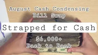 Конденсация наличных/обмен векселей в августе || 6000 долларов США и более обратно в банк