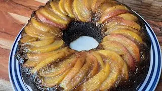 Peach Gingerbread Molasses Upside Down Cake Recipe