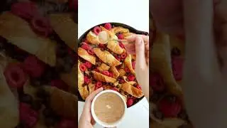 Chocolate Raspberry Hazelnut Croissant Bread Pudding