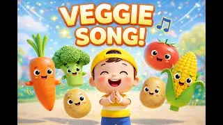 The Veggie Song 🥕🥦🍅🌽 | Learn Vegetable Names for Kids | Fun Nursery Rhyme