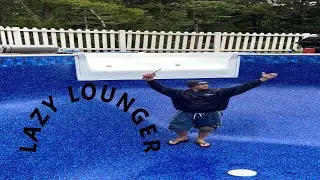 REPLACEMENT POOL LINER WITH A LAZY LOUNGER #swimmingpool #renovation #liner #video