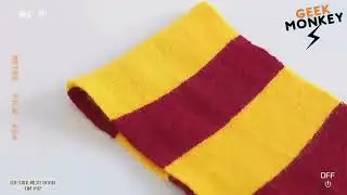 Knitted Harry Potter Scarf | Scarf with House Emblem for Cosplay
