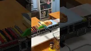 automatic butter sandwich #lego #train #satisfying #funny #christmas
