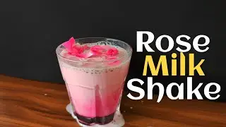 Rose-Infused Milkshake🍸#asmr #food #milkshake #cooking #rose #satisfying #juice