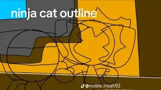 Ninja Cat Outline