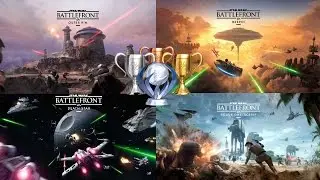 Star Wars Battlefront Every DLC Trophy Unlocked 100% Complete