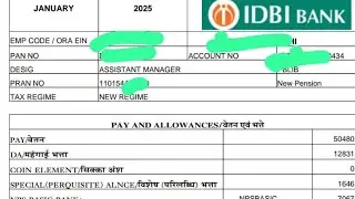 IDBI Assistant Manager Salary slip !!