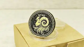 Aries Zodiac Brass Coin Personalized Gift Idea