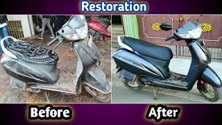 Honda Activa 4G  Complete Restoration || Painting & Denting || Parts Change