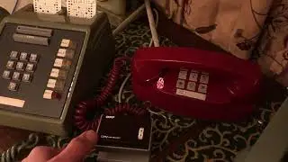 Rare 2712b red princess phone custom wired to work in 1a2 key systems