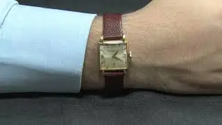 Leil&atilde;o de JAEGER LECOULTRE. REL&Oacute;GIO DE OURO AMARELO COM CORDA MANUAL, VIDRO DE ACR&Iacute;LICO, ANOS 60