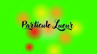 Fond vert particule rouge et jaune effet lueur