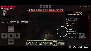 Playing UnionMC on Minecraft!