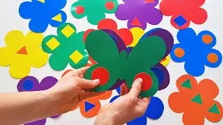Learn colors and geometric shapes / educational video / For kids
