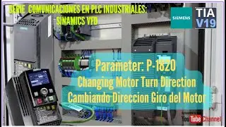 #siemens #sinamics VFD Parameter P-1820 Reverse Output Phase Sequence / Cambiando Sentido Giro Motor