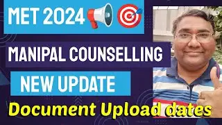 Manipal counselling process 2024|MET counselling documents|Manipal University|MET rank vs branch