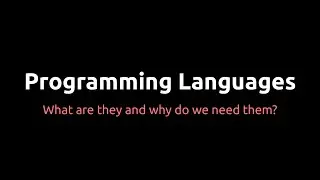 Theory - Programming Languages