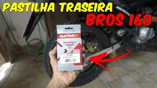 TROCANDO AS PARTILHAS DE FREIO DA BROS 160  - PASTILHAS DIAFRAG