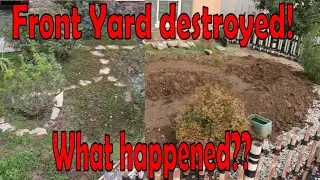 Building Front Yard Aquascape Fully Planted Koi Pond!! (Part 1) - My Yard was Destroyed!