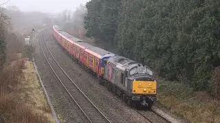 ROG 37800 dragging ex-SWR Class 455s & 456 through Kennington 18/01/2022