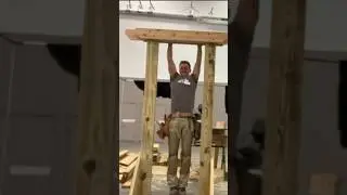 How to build an arbor gate entry--that can be used as a handy pull up bar
