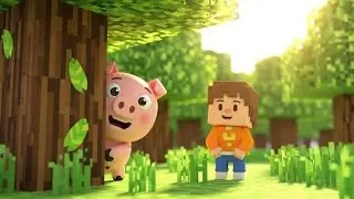 Minecraft Little Pig Escaped the Creeper | Kids Songs & Nursery Rhymes