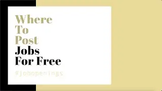 Where to Post a Job for Free