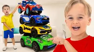 Let’s Learn to Share: Fun story with toy ride on cars for kids