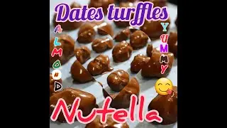 HOME MADE NUTELLA COATED STUFFED DATES DESSERT WITH OREO SPRINKLES & WHITE CHOCOLATES. DATES TRUFFLE