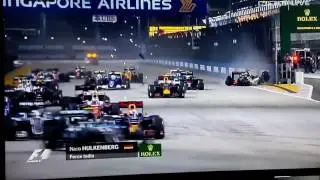 F1 Singapore Grand Prix 2016 Nico Hulkenberg big crash