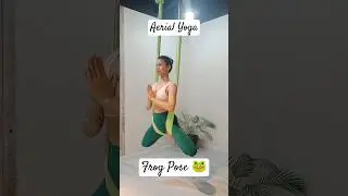 Aerial Yoga | Frog Pose 🐸 #aerialyoga #youtubeshorts #shorts