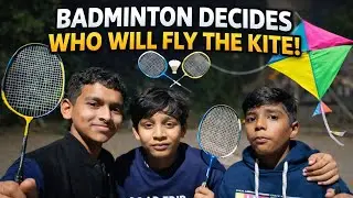 Badminton Decides Who Will Fly the Kite 🏸🪁 | Friends Fun Challenge 😂🔥#long 