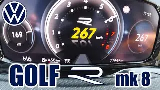 VW GOLF R mk 8 - 267 Km/h TOP SPEED Limited⚠️