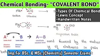 Covalent Bond | Lewis Theory & Its Limitations | Type of Chemical bonding  #kanhaiya_patel