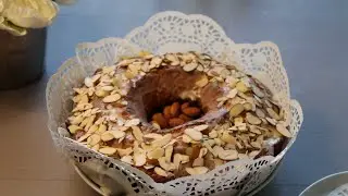 How to make Almond Bundt Cake with Glaze Recipe كيكة اللوز الهشة طريقة سهلة ومذاق رائع