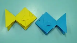 Pez de papel - origami - fish tutorial