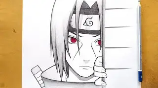 How to draw Itachi uchiha from Naruto shippuden || Easy drawing ideas for beginners